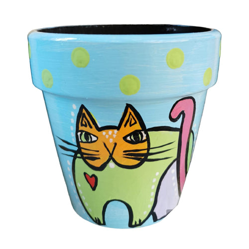  Perfect gift cat lovers painted on terracotta pots