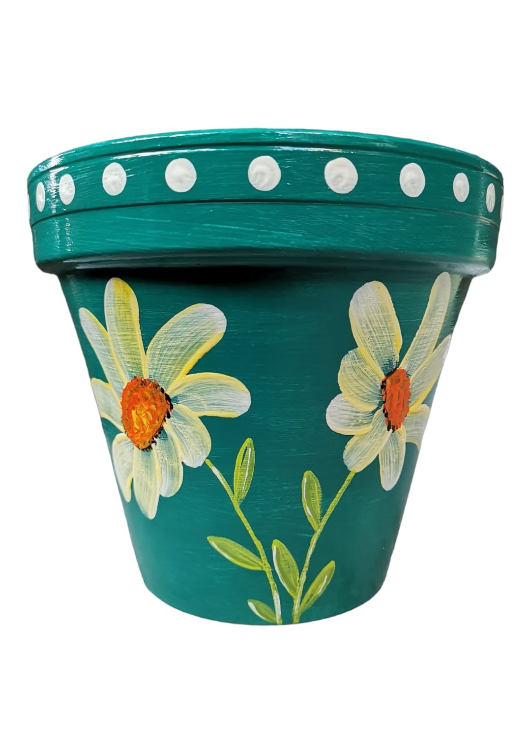 Hand Painted Terracotta Pots - Floral Series - Jasmina