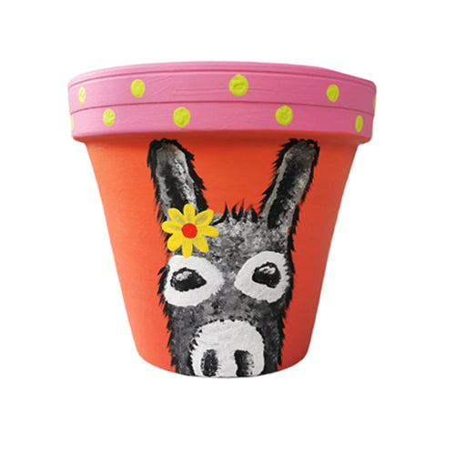 Hand Painted Terracotta Pots - Animal Series - Eeyore