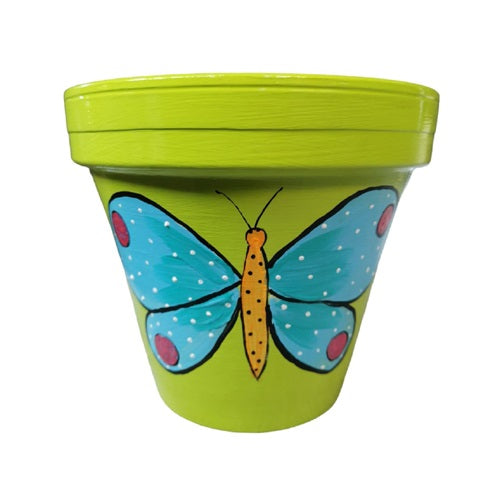 It's Just A Pot butterfly designs on terracotta pots