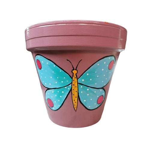 It's Just A Pot butterfly designs on terracotta pots